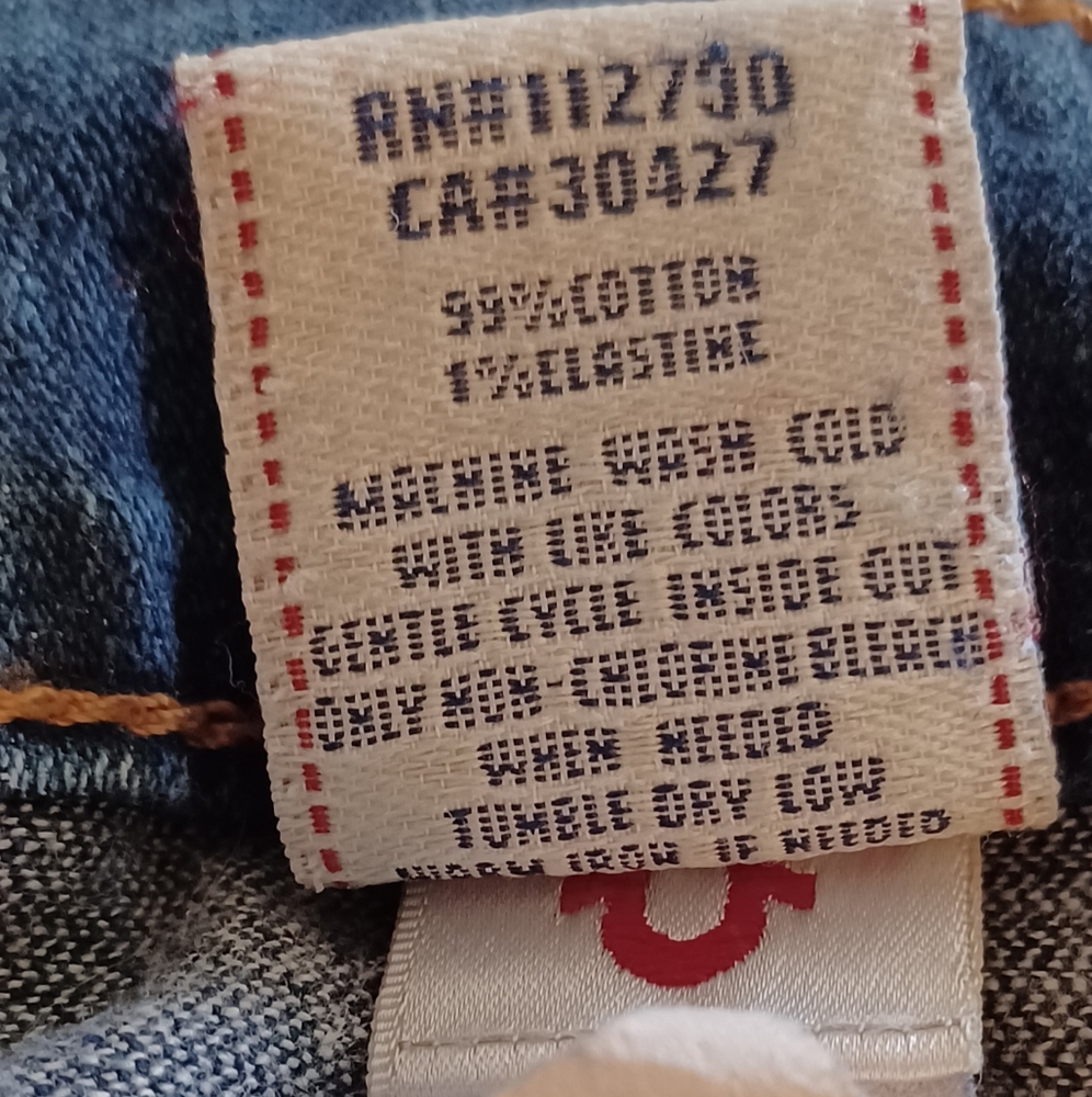 EUC True Religion sz 25 Women’s Low-Rise Rear-Flap Becky Bootcut Blue Jeans - Picture 7 of 16